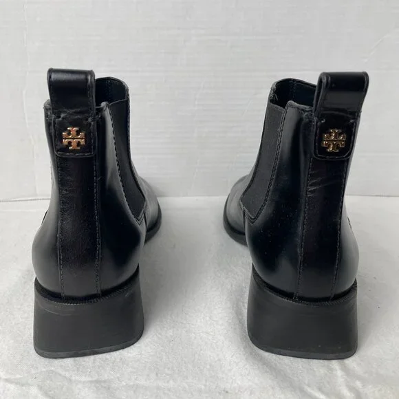 Tory Burch Black Leather Slip-on Ankle Boot - Picture 4 of 9
